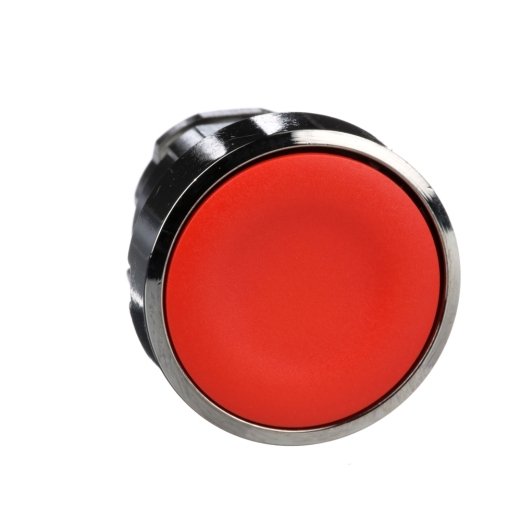 ZB4BA4 – Schneider Electric red flush pushbutton head Ø22 spring return unmarked — SCHNEIDER