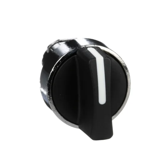 ZB4BD5 – Schneider Electric black selector switch head Ø22 3-position spring return — SCHNEIDER