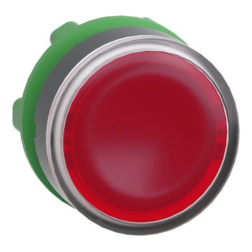 ZB5AW343 – Schneider Electric red flush illuminated pushbutton head Ø22 spring return for integral LED — SCHNEIDER
